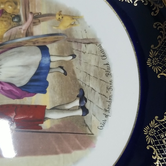 Weatherby Royal Falcon Decorative Plate #2 Cries Of London - Fine Black Cherries - Picture 3 of 7